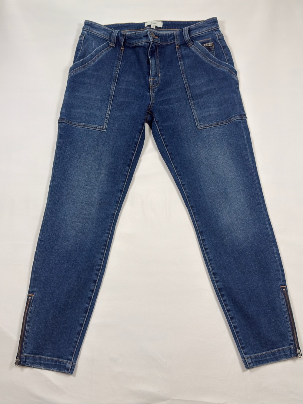 Joie Women's Dark Blue Skinny Jeans with Ankle Zippers